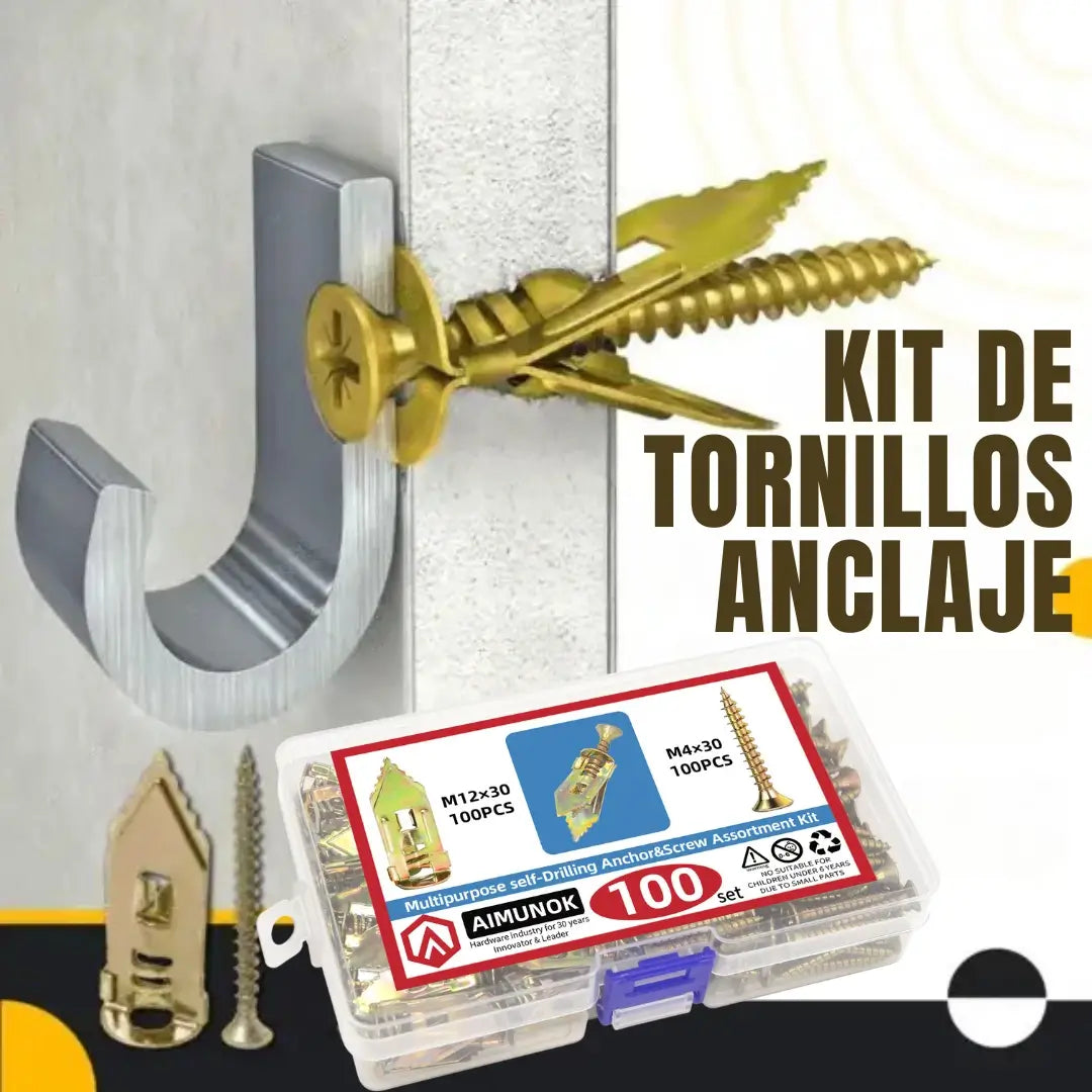 KIT De Tornillos Anclaje 100 PCS